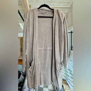 Barefoot Dreams CozyChic Lite Cardigan in Taupe
